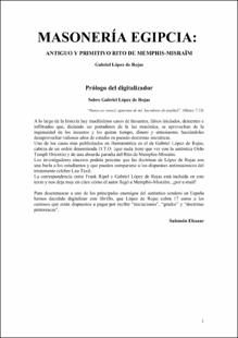 Portada Masonería egipcia : antiguo y primitivo rito de Memphis-Misraïm