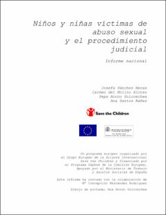 Portada Niños y niñas victimas de abuso sexual y el procedimiento judicial : informe nacional