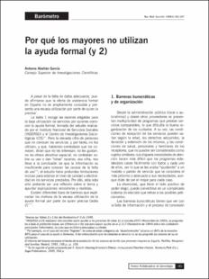 Portada Por qué los mayores no utilizan la ayuda formal y (2)
