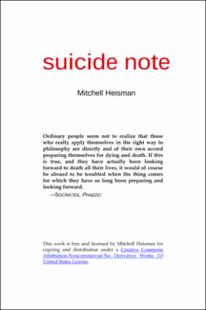 Portada Suicide note