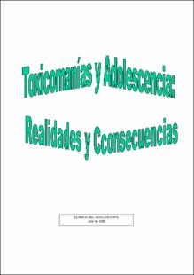 Portada Toxicomanías y adolescencia : Realidades y Consecuencias