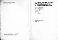Portada Estructuralismo y epistemología