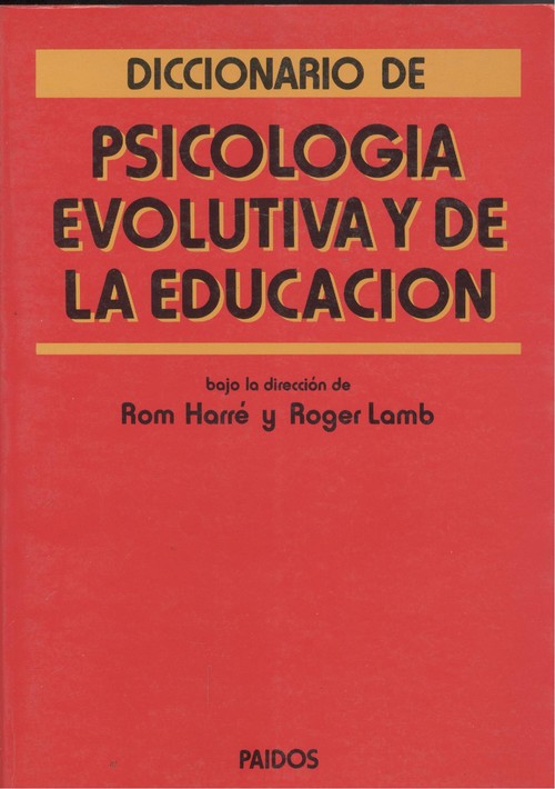 Portada Diccionario de psicología evolutiva y de la educación