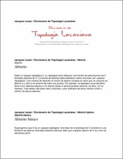 Portada Diccionario de topología lacaniana