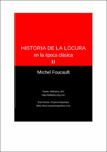 Portada Historia de la locura en la época clásica. II