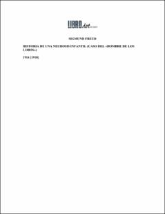 Portada Historia de una neurosis infantil : caso del «hombre de los lobos»