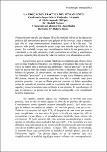 Portada La educación práctica del pensamiento