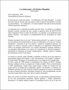 Portada La soberanía y el orden mundial