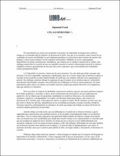 Portada Lo siniestro