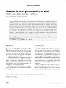 Portada Trastorno de estrés post-traumático en niños