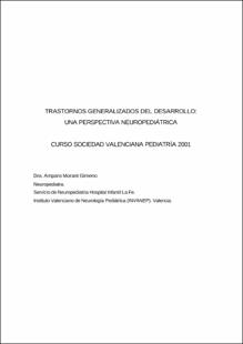 Portada Trastorno generalizado del desarrollo : una perspectiva neuropediátrica