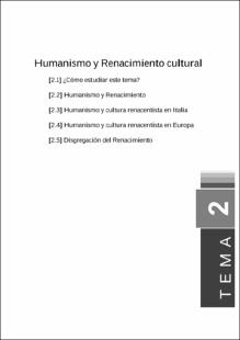 Portada Humanismo y renacimiento cultural