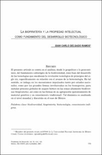 Portada La biopiratería y la propiedad intelectual como fundamento del desarrollo biotecnológico