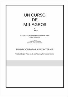 Portada Un curso de milagros 1 (primera parte)