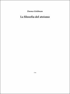 Portada La filosofía del ateísmo
