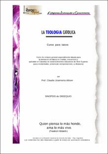 Portada La Teología Católica : curso para laicos