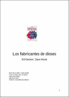 Portada Los fabricantes de dioses