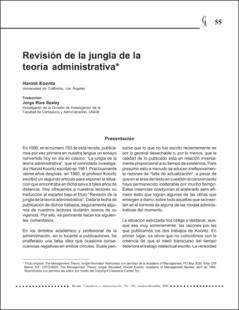 Portada Revisión de la jungla de la teoría administrativa