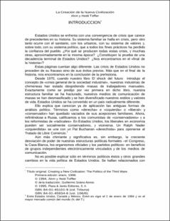 Portada La creación de la nueva civilización