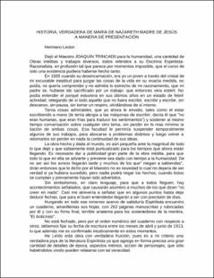 Portada Historia verdadera de María de NazarethMadre de Jesús