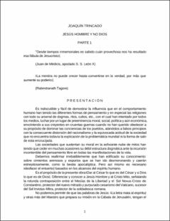 Portada Jesús hombre y no Dios
