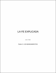 Portada La fe explicada. Parte II. Los Mandamientos