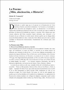 Portada La pascua : ¿mitoalucinación; o historia?