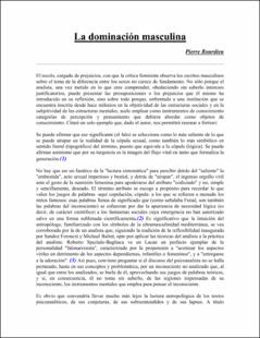 Portada La dominación masculina