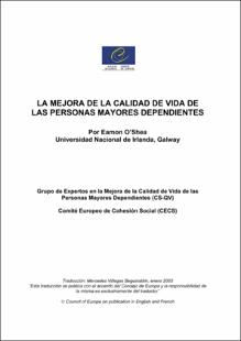 Portada La mejora de la calidad de vida de las personas mayores dependientes