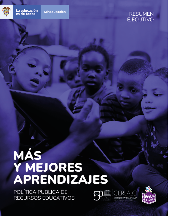 Portada Más y mejores aprendizajes. Política pública de recursos educativos