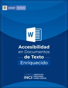 Portada Accesibilidad en documentos de texto enriquecido