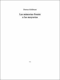 Portada Las minorias frente a las mayorías