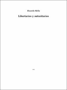 Portada Libertarios y autoritarios