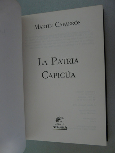 Portada la patria capicúa  Crónicas de la Argentina contemporánea