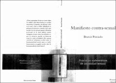 Portada Manifiesto contra sexual : prácticas subversivas de identidad sexual