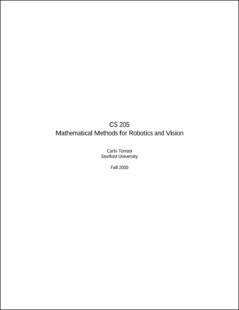 Portada Mathematical methods for robotics and vision