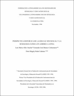 Portada Perspectiva hist&oacute;rica de la educaci&oacute;n sexual y la sexolog&iacute;a cl&iacute;nica en Am&eacute;rica Latina