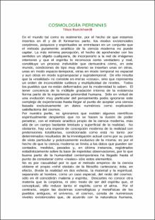 Portada Cosmología perennis