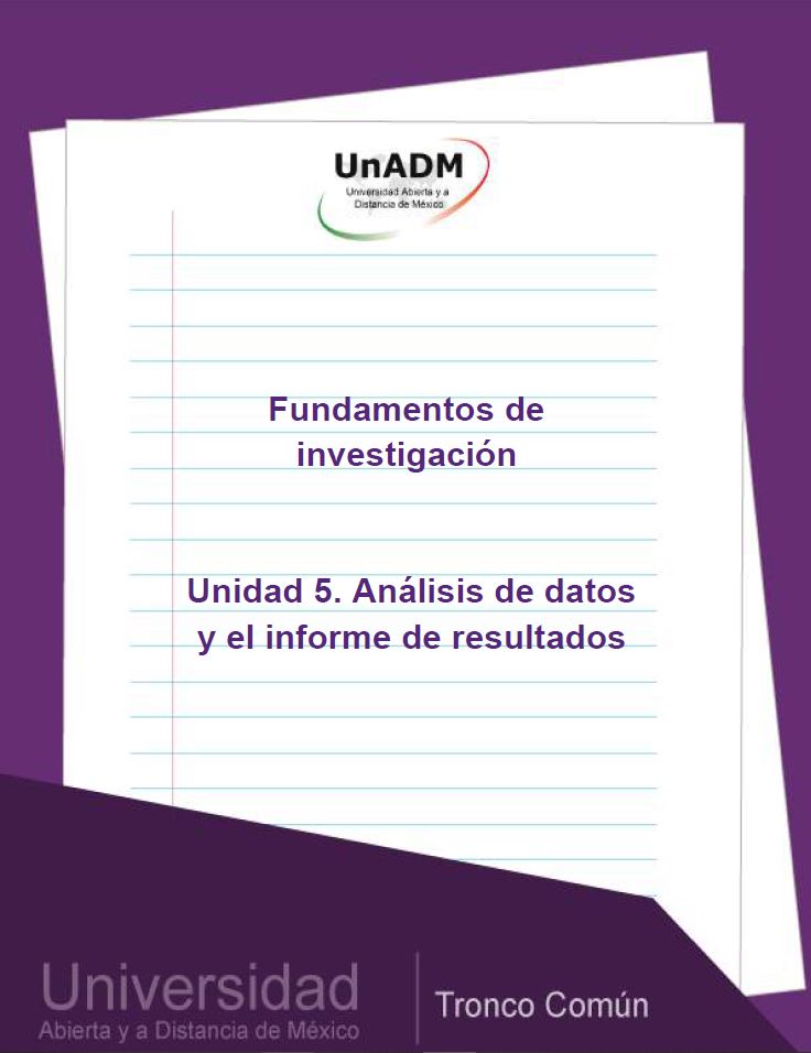 Portada Unidad 5. Análisis de datos y el informe de resultados