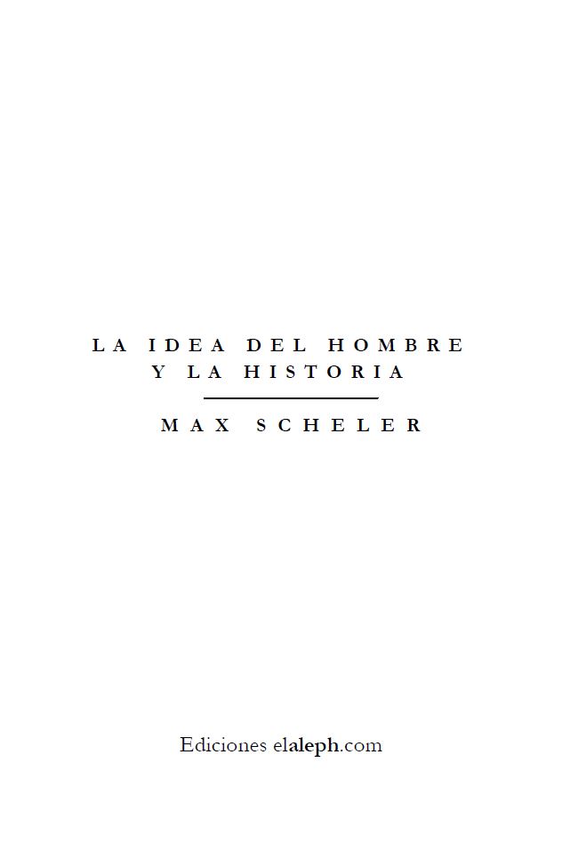 Portada La idea del hombre y la historia