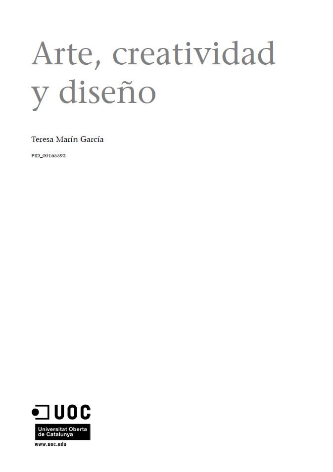 Portada Arte, creatividad y diseño
