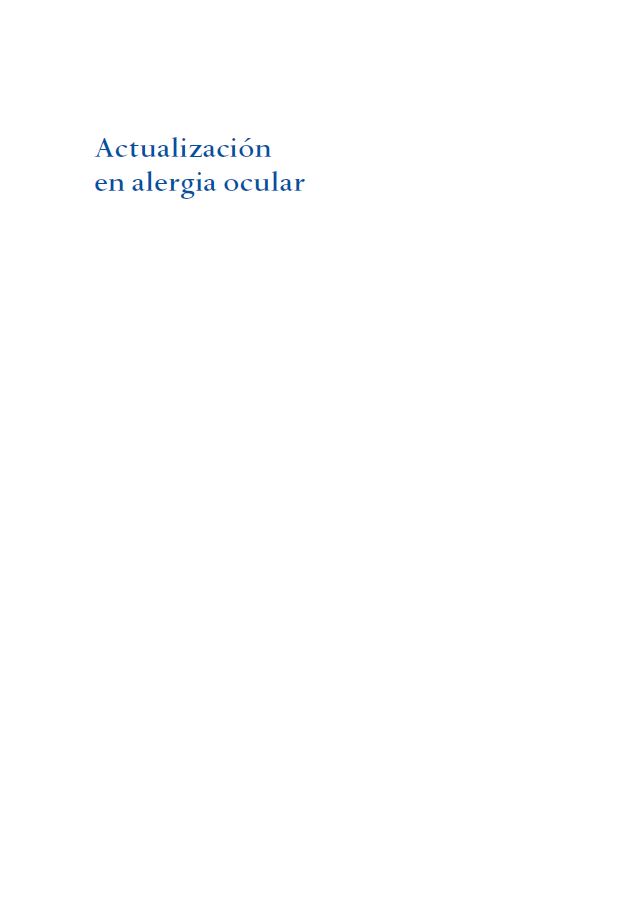 Portada Actualización en alergia ocular. Tomo III