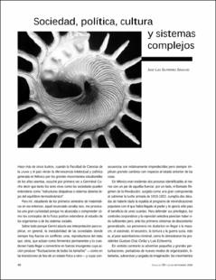 Portada Sociedad, política, cultura y sistemas complejos