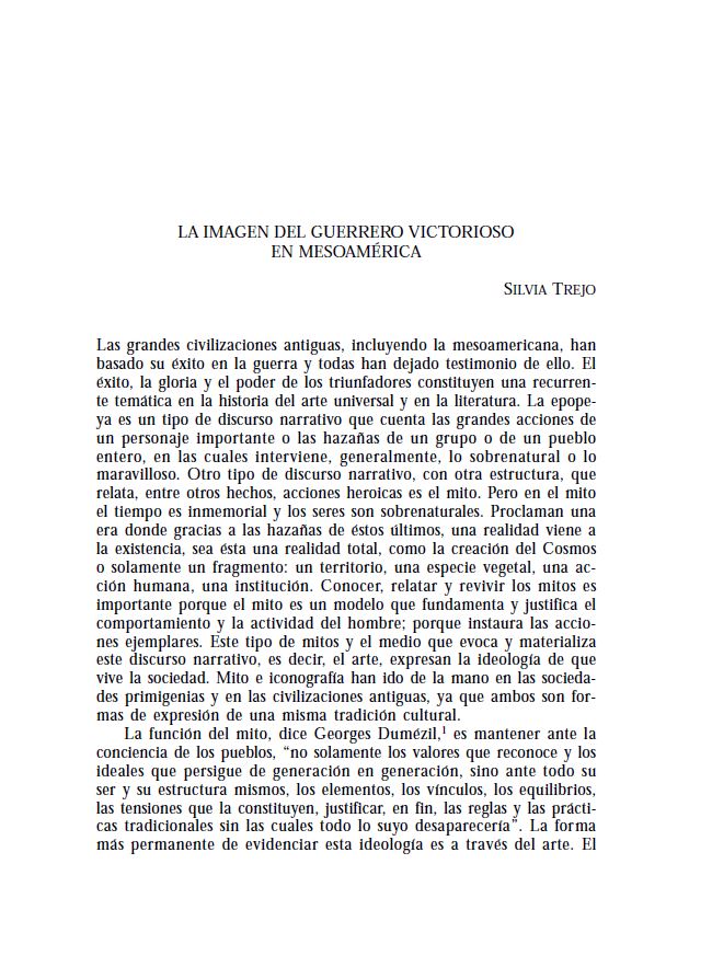 Portada La imagen del guerrero victorioso en Mesoamérica