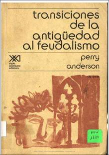 Portada Transiciones de la antigüedad al feudalismo