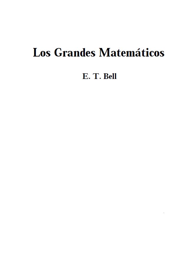 Portada Los grandes matemáticos