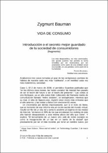 Portada Vida de consumo