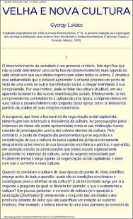 Portada Vieja y nueva cultura