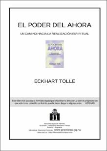 Portada El poder del ahora : un camino hacia la realización espiritual