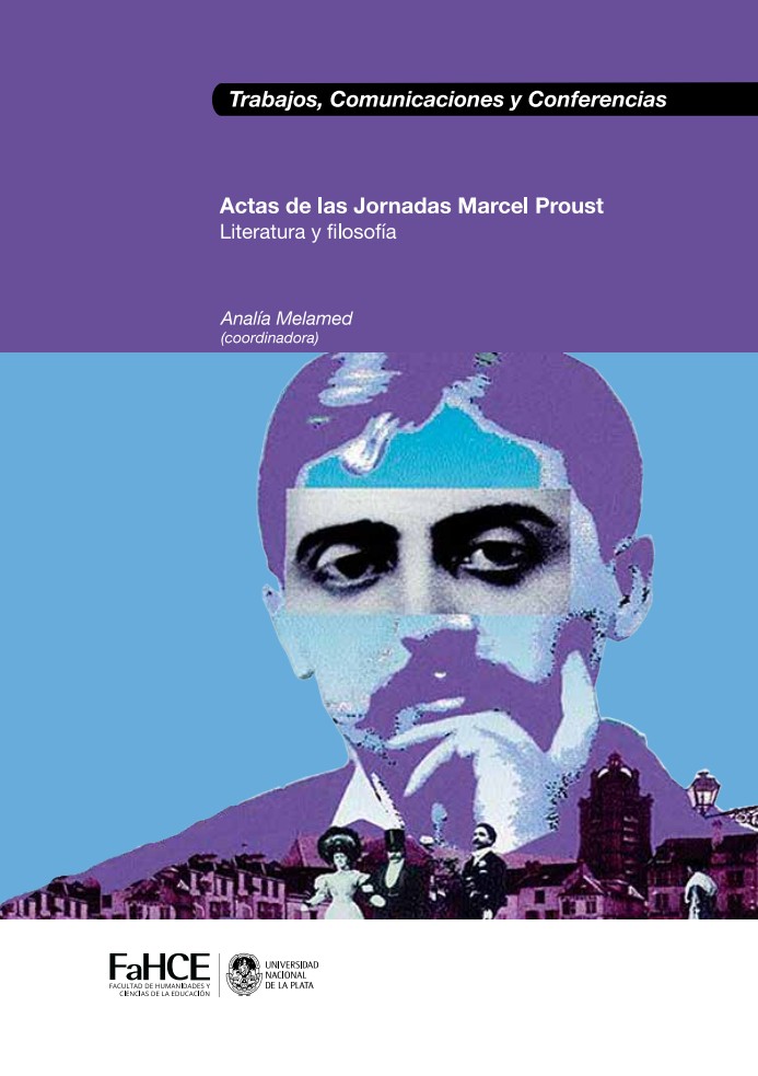 Portada Actas de las Jornadas Marcel Proust: Literatura y filosof&iacute;a